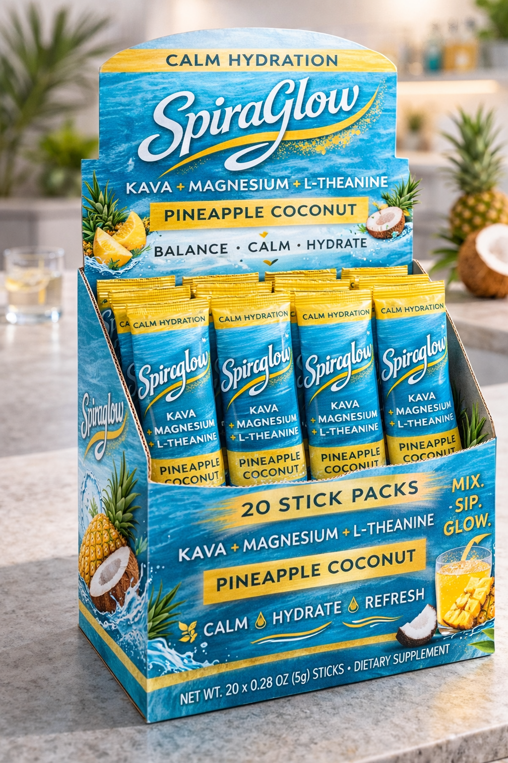 Spiraglow Hydration Sticks (10 Count)